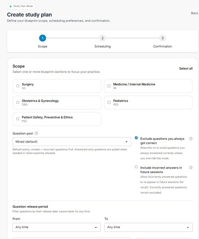 Study Plan & Auto-Scheduling